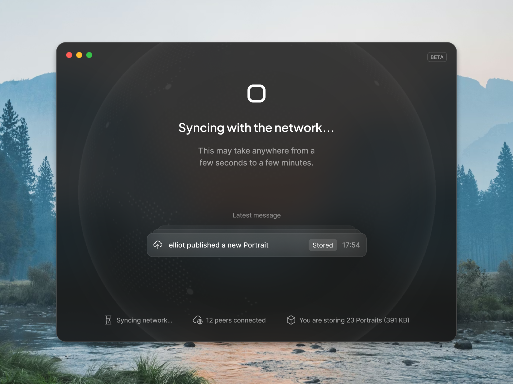 Portrait hosting app for macOS and Windows